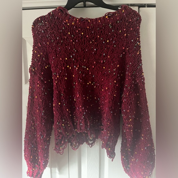 adora semi cropped popcorn sweater - Picture 3 of 4